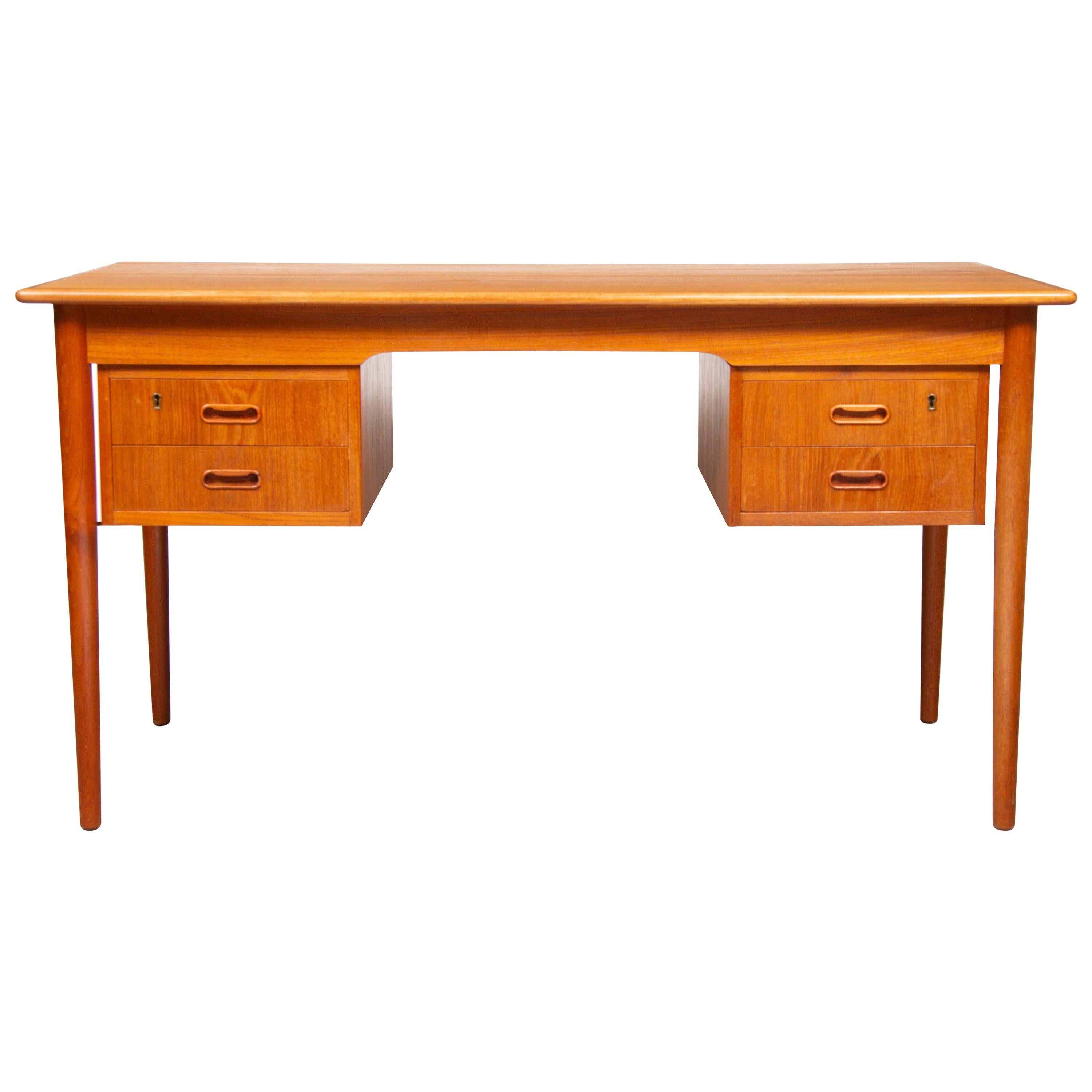 1960s Danish Teak Four-Drawer Desk