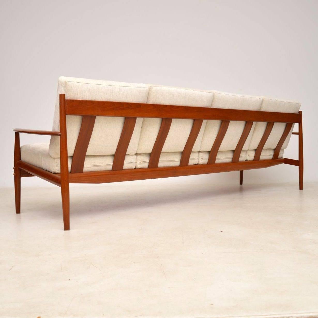 1960s Danish Teak Four Seat Sofa by Grete Jalk for France & Son 5