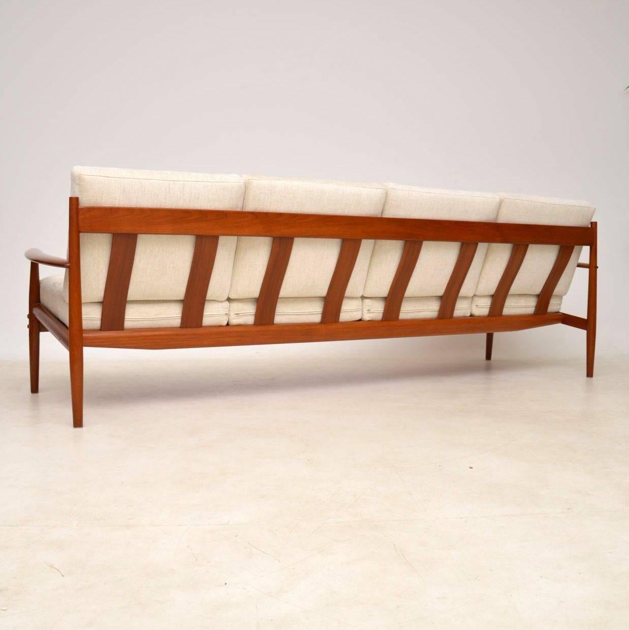 1960s Danish Teak Four Seat Sofa by Grete Jalk for France & Son 6