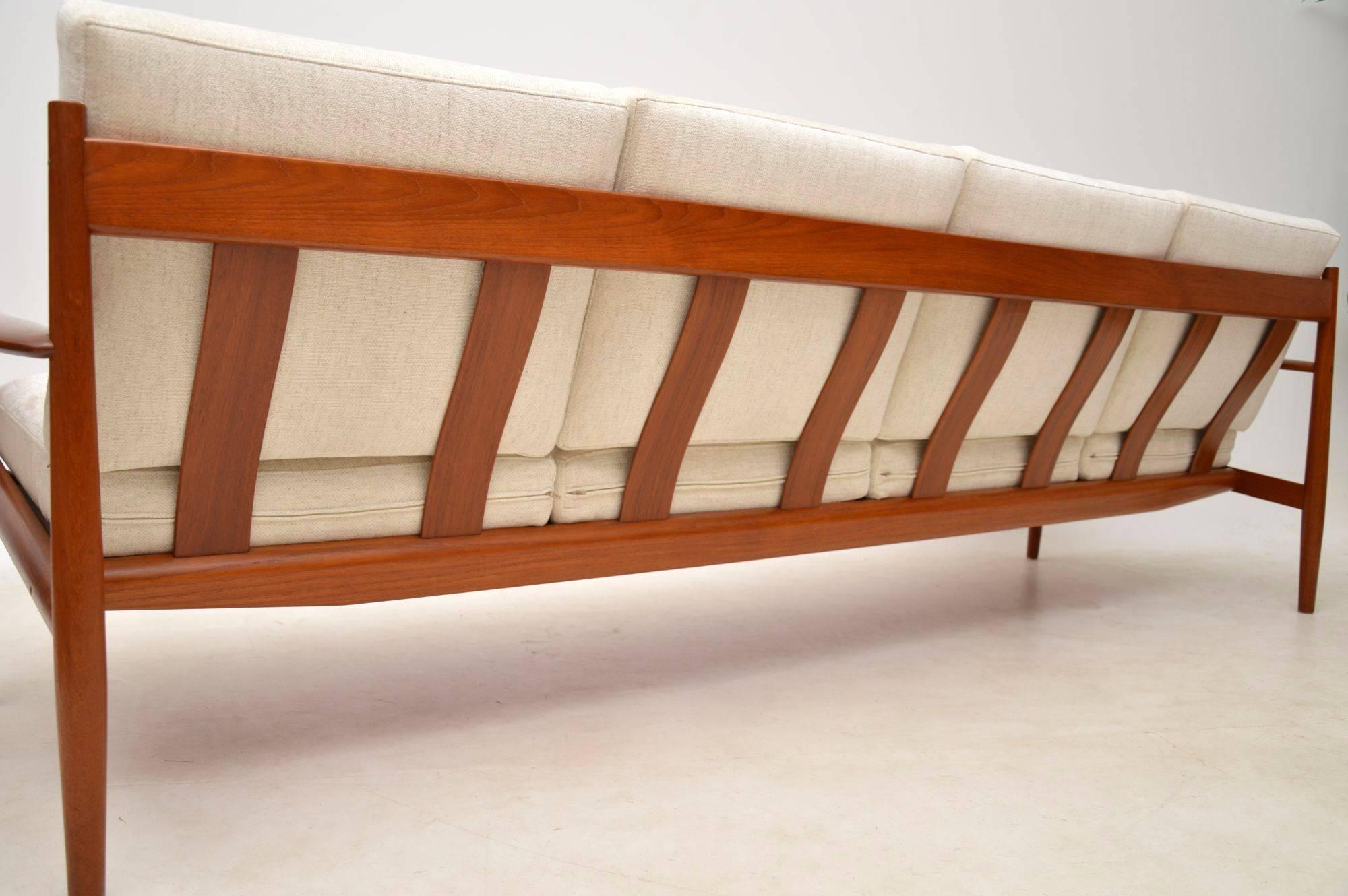 1960s Danish Teak Four Seat Sofa by Grete Jalk for France & Son 7