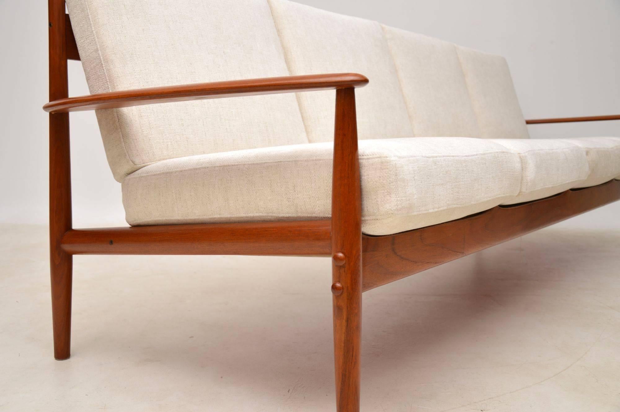 1960s Danish Teak Four Seat Sofa by Grete Jalk for France & Son 1