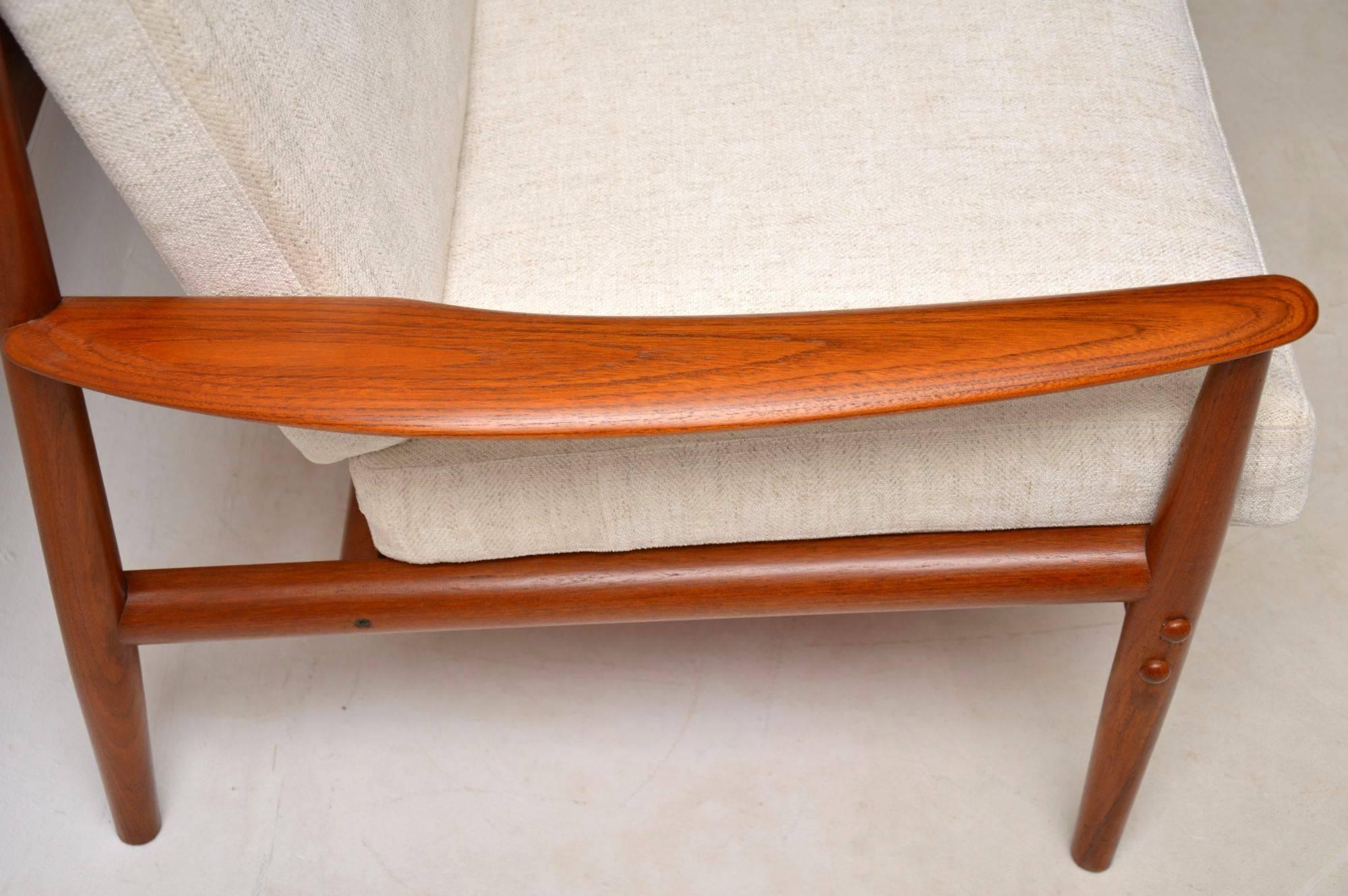 1960s Danish Teak Four Seat Sofa by Grete Jalk for France & Son 3