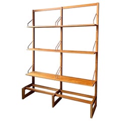 1960s Danish Teak Freestanding Modular Shelving System