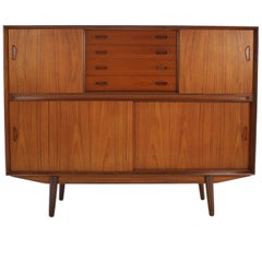 buffet haut en teck danois des années 1960
