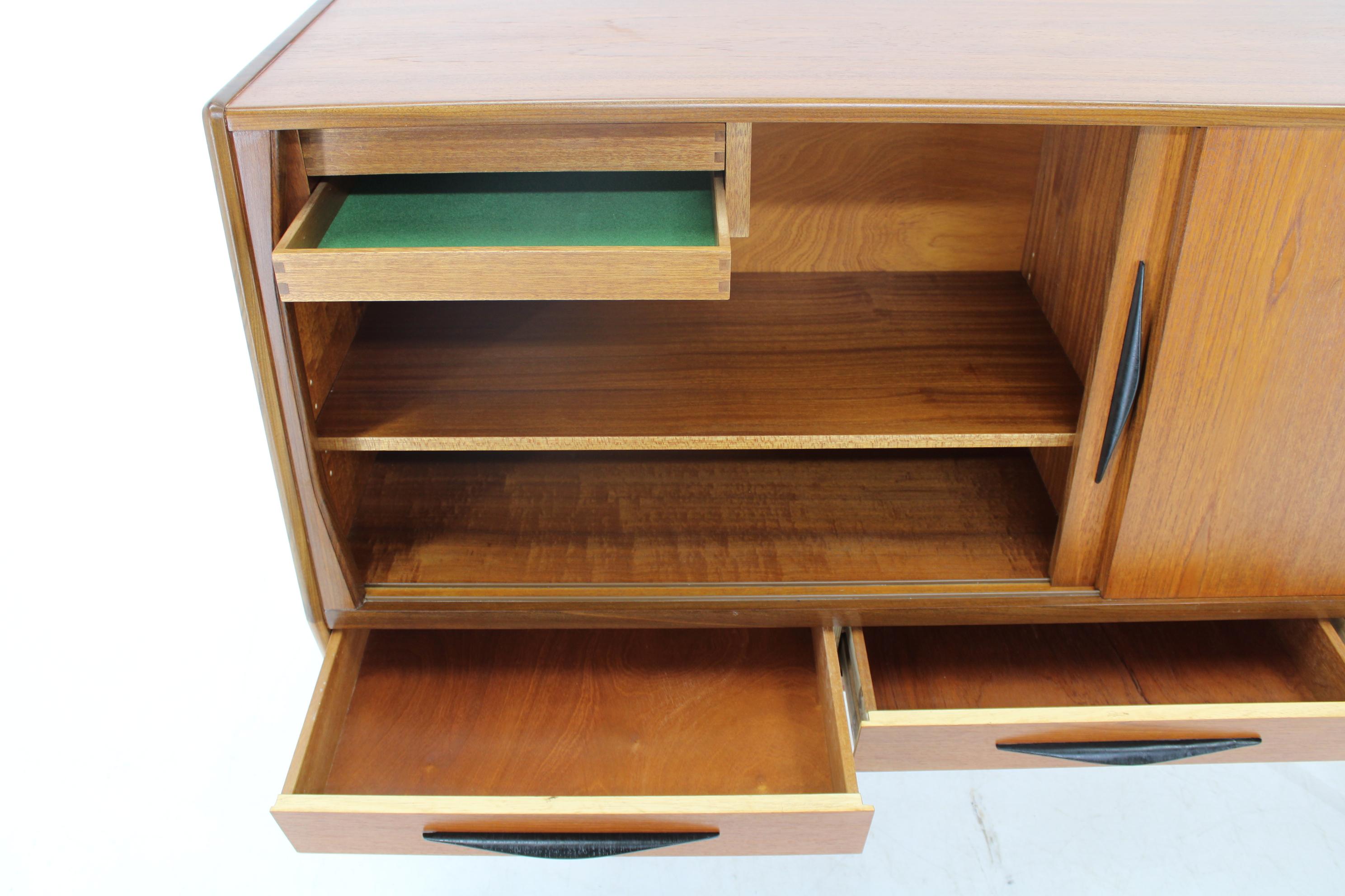 1960s Danish Teak Highboard , Restored For Sale 5