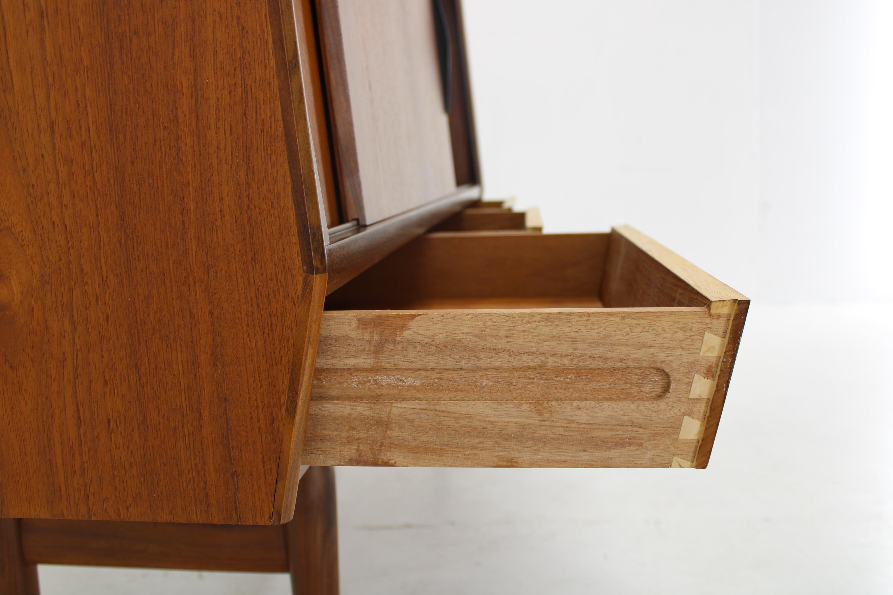 1960s Danish Teak Highboard , Restored 7