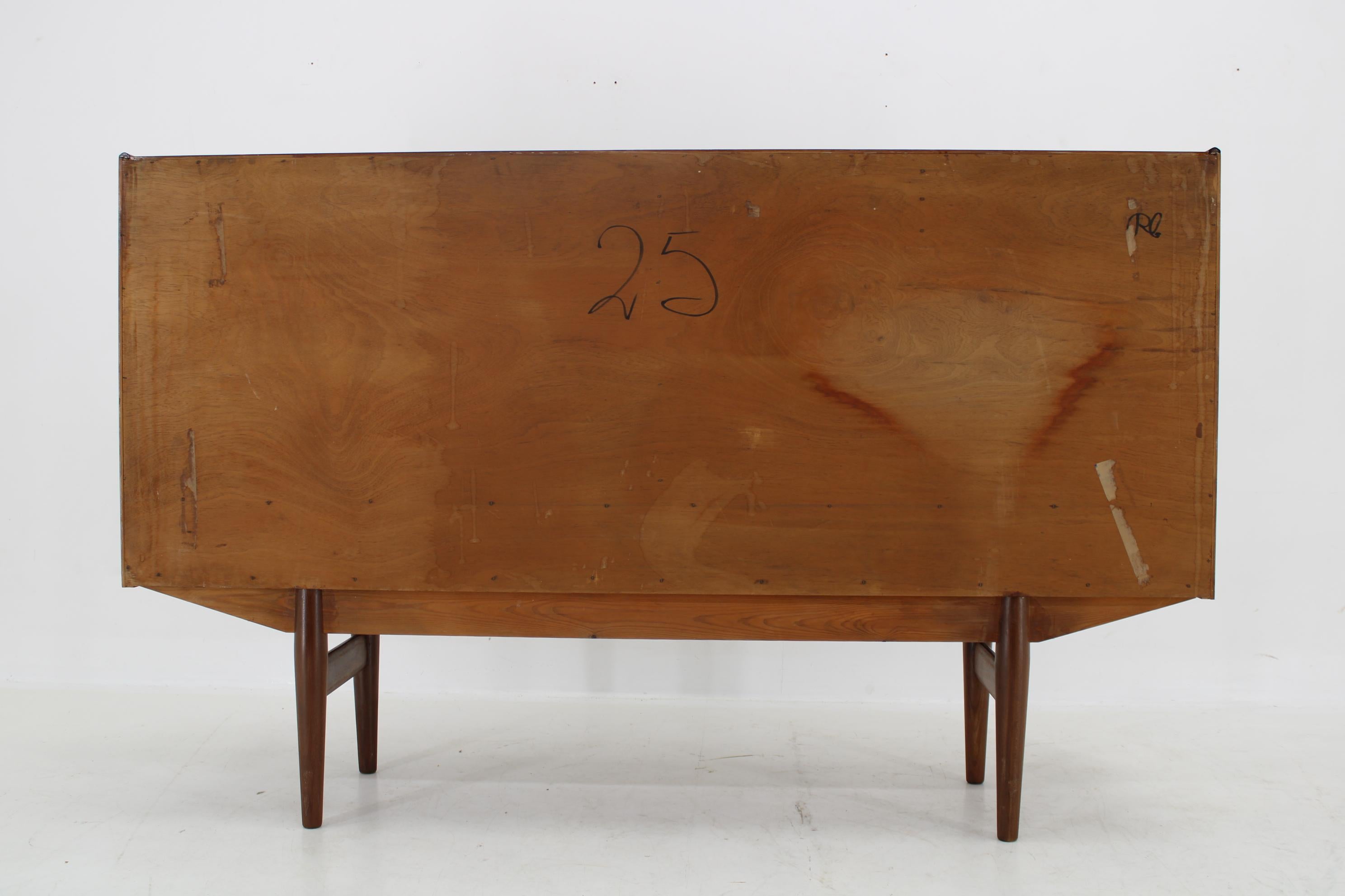 Mid-Century Modern 1960s Danish Teak Highboard , Restored For Sale