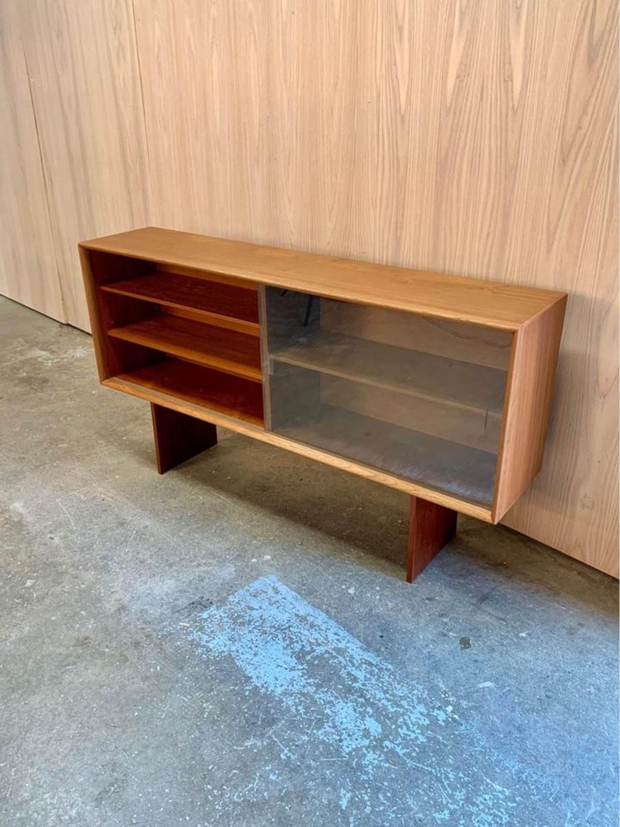 Mid-20th Century 1960s Danish Teak Hutch  Cabinet