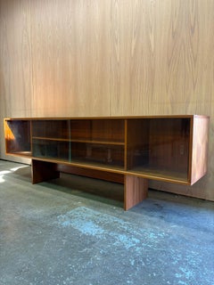 1960s Danish Teak Hutch  Record Storage  Display Cabinet