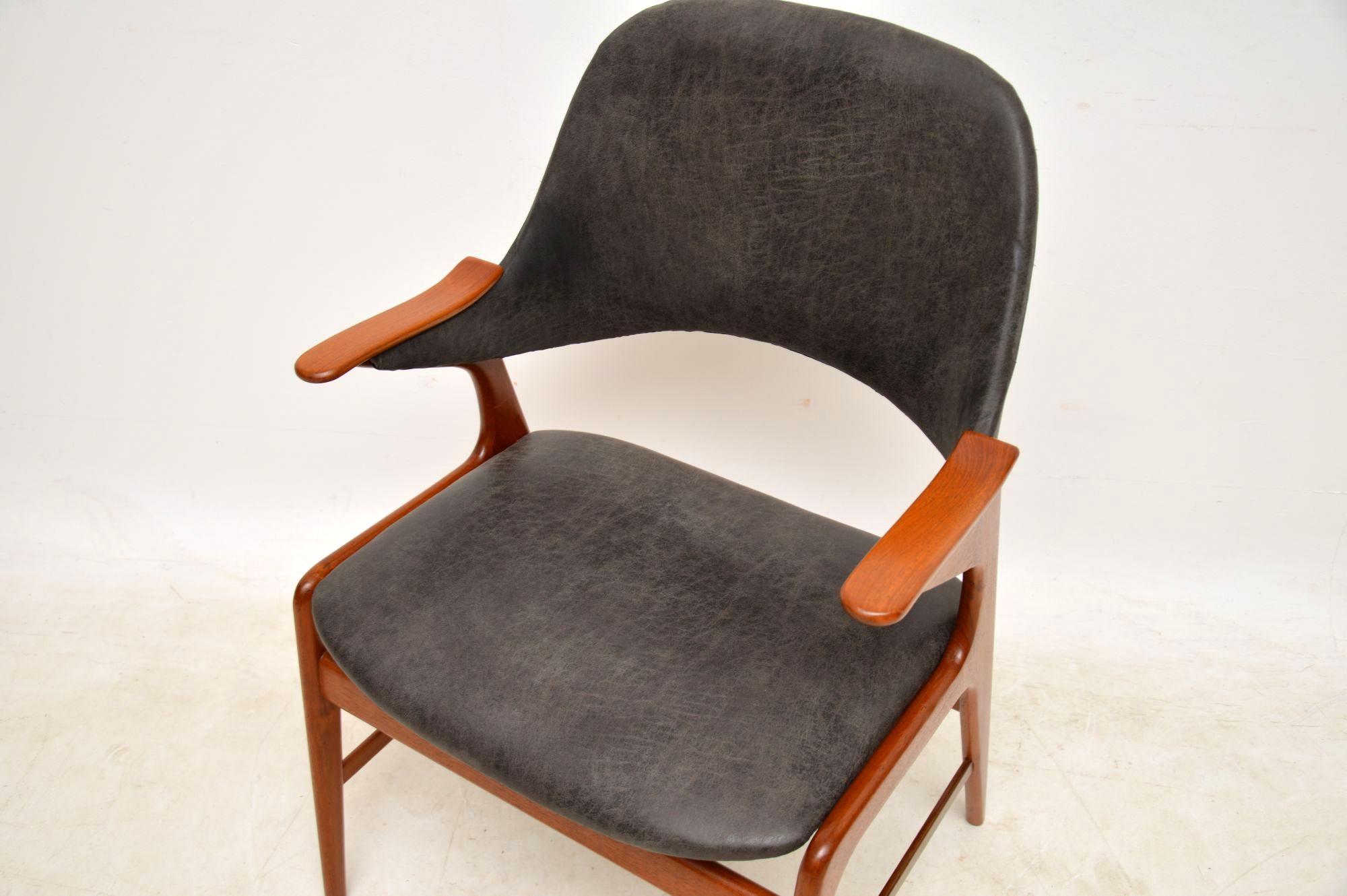 1960s Danish Teak & Leather Armchair by Arne Hovmand-Olsen 6