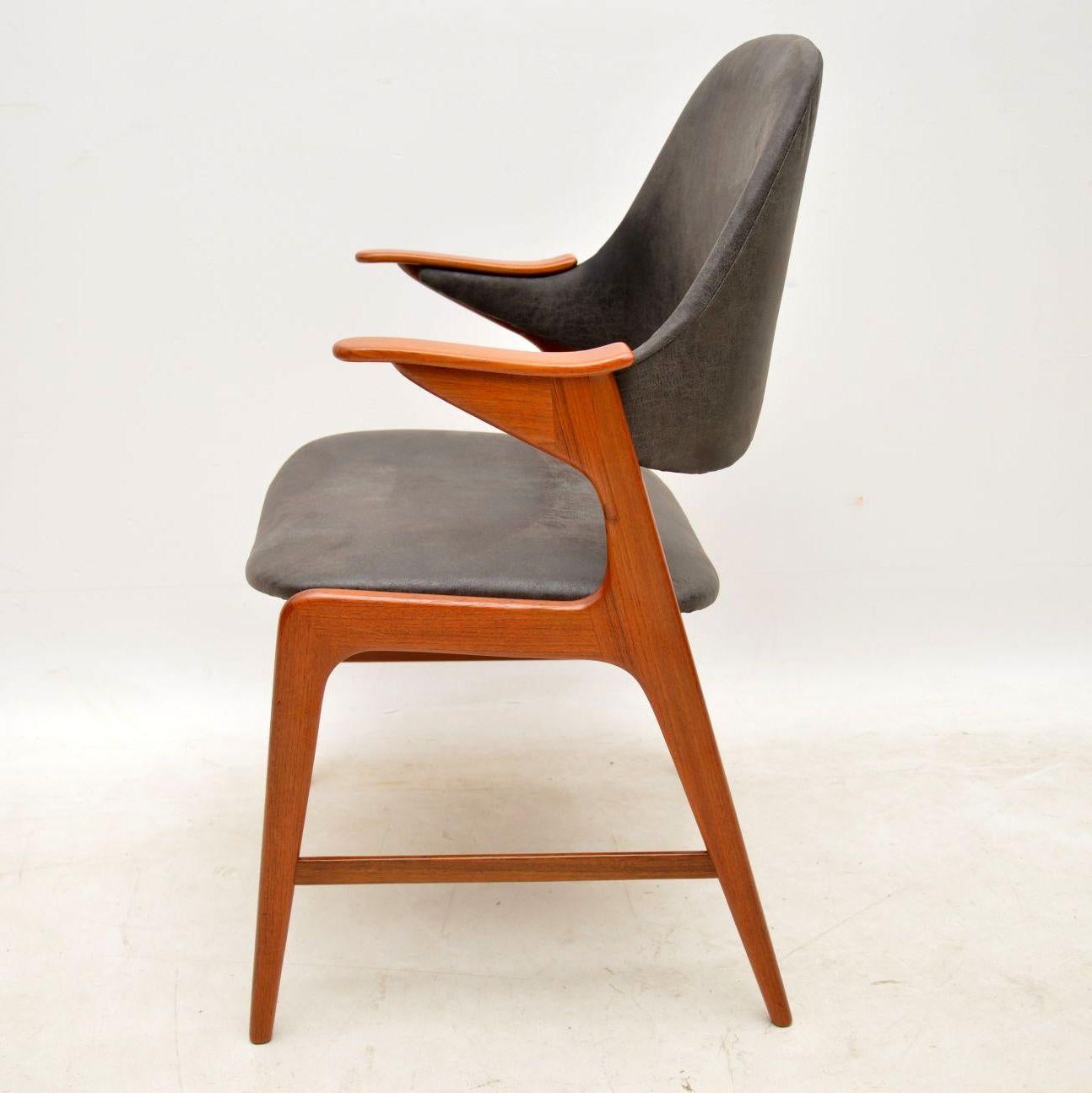 1960s Danish Teak & Leather Armchair by Arne Hovmand-Olsen 3