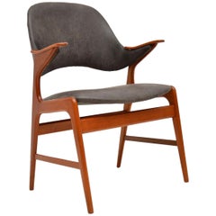 1960s Danish Teak 
Leather Armchair by Arne Hovmand-Olsen