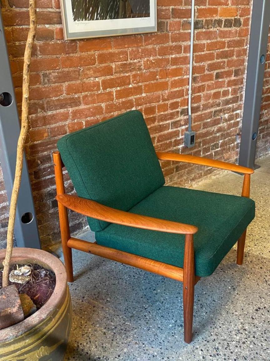 Mid-20th Century 1960s Danish Teak Lounge Chair by Grete Jalk