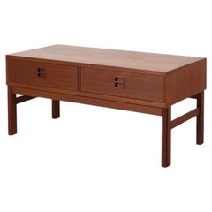 1960s Danish Teak Low Table with Two Drawers