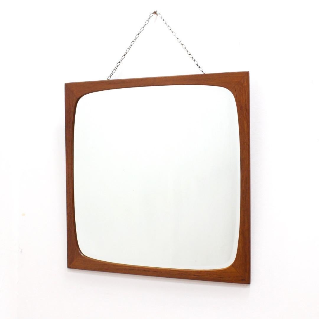 Mid-Century Modern 1960s Danish Teak Mirror by Clark Eaton For Sale