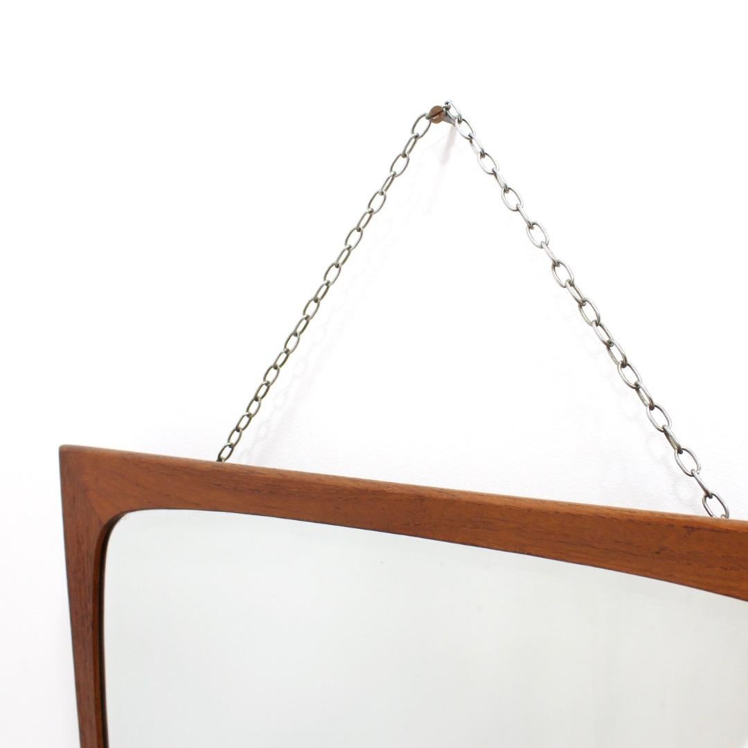 1960s Danish Teak Mirror by Clark Eaton In Good Condition For Sale In Los Angeles, CA