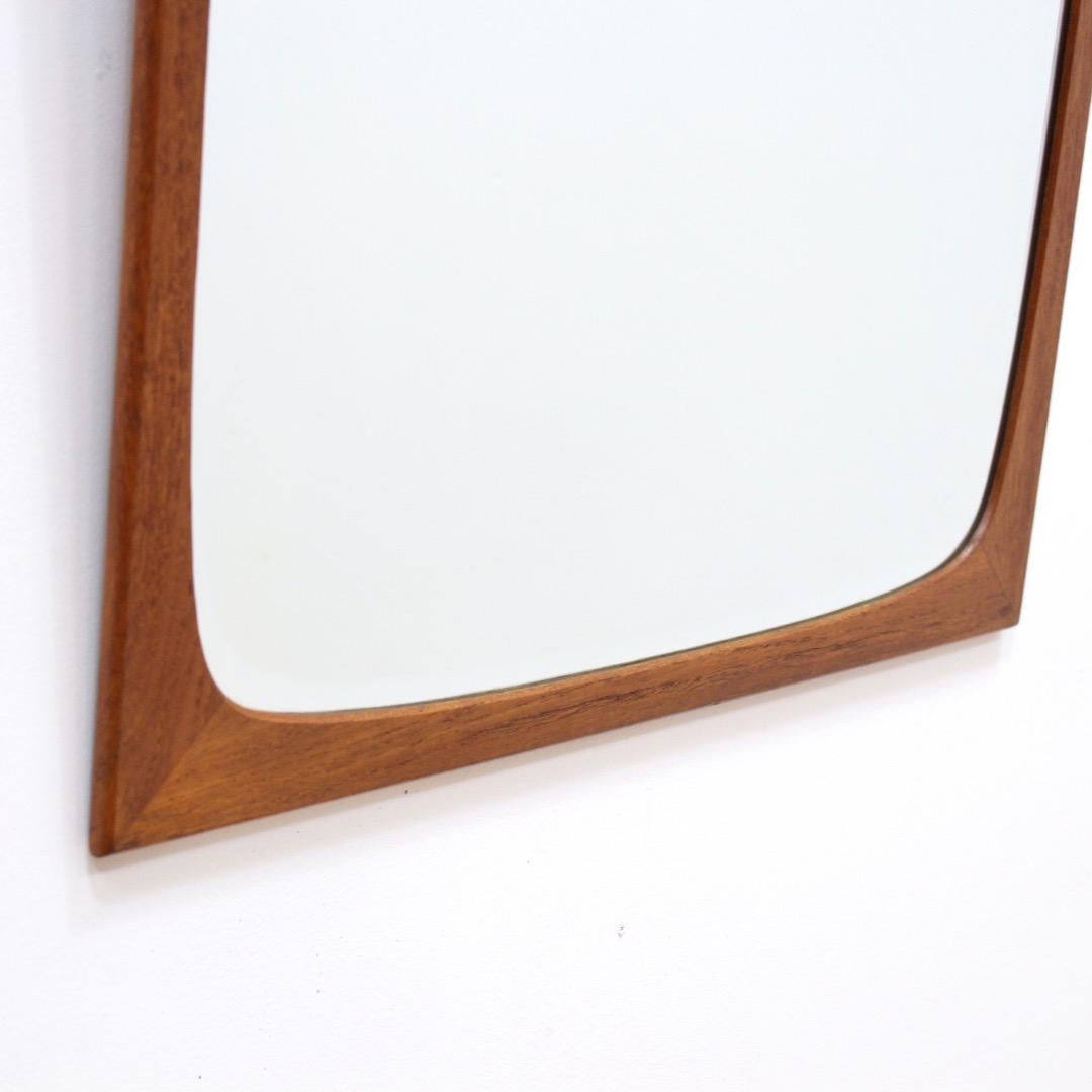 1960s Danish Teak Mirror by Clark Eaton For Sale 2