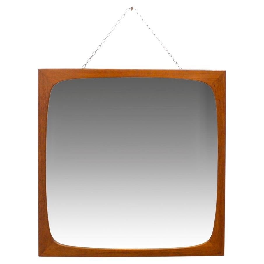 Espejo danés de teca de los años 60, por Clark Eaton