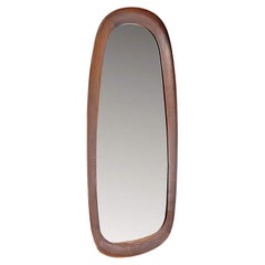Miroir danois en teck des années 1960 H :73 cm