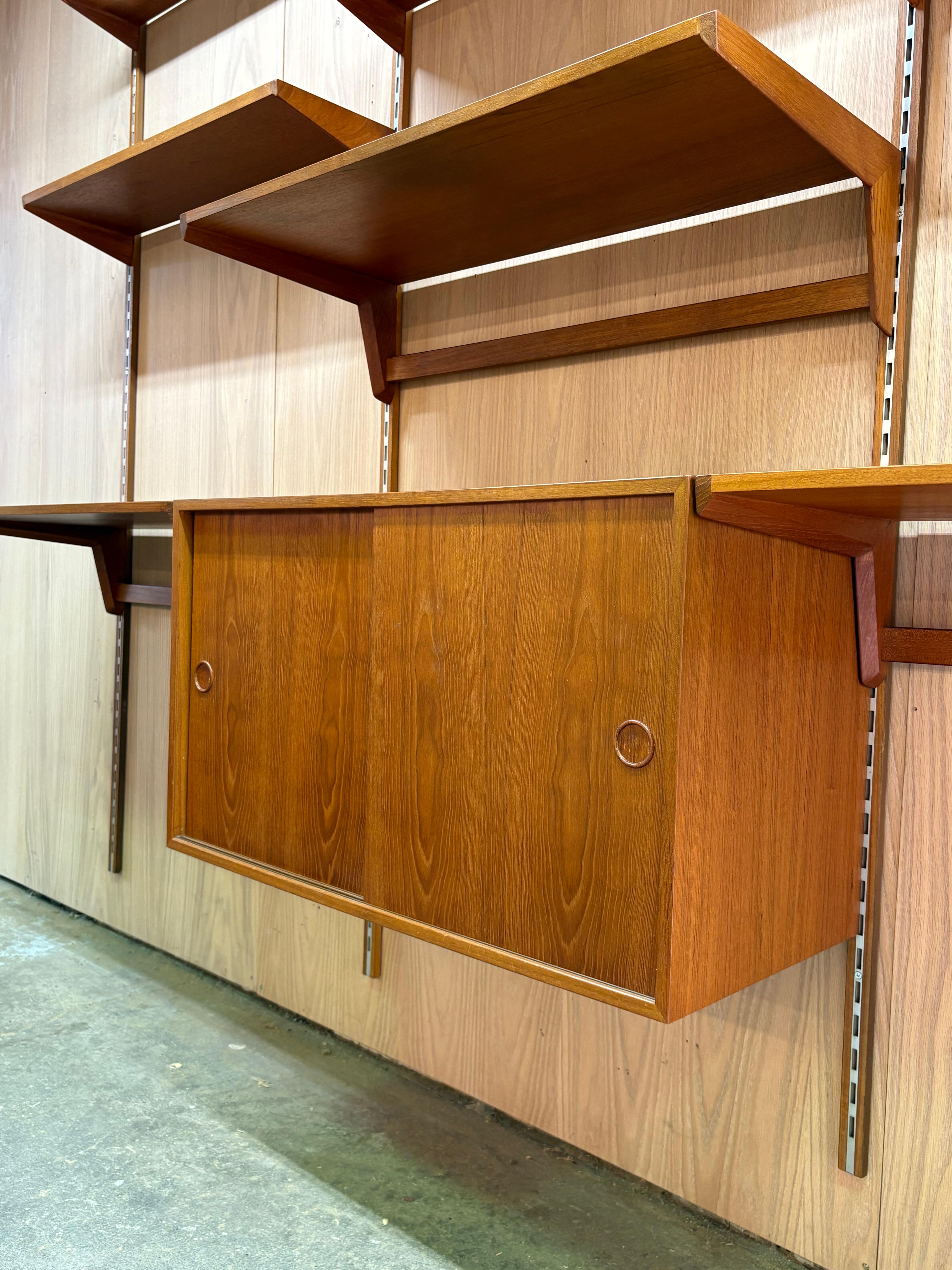 1960s Danish Teak Modular Wall System by Kai Kristiansen for FM Møbler For Sale 1