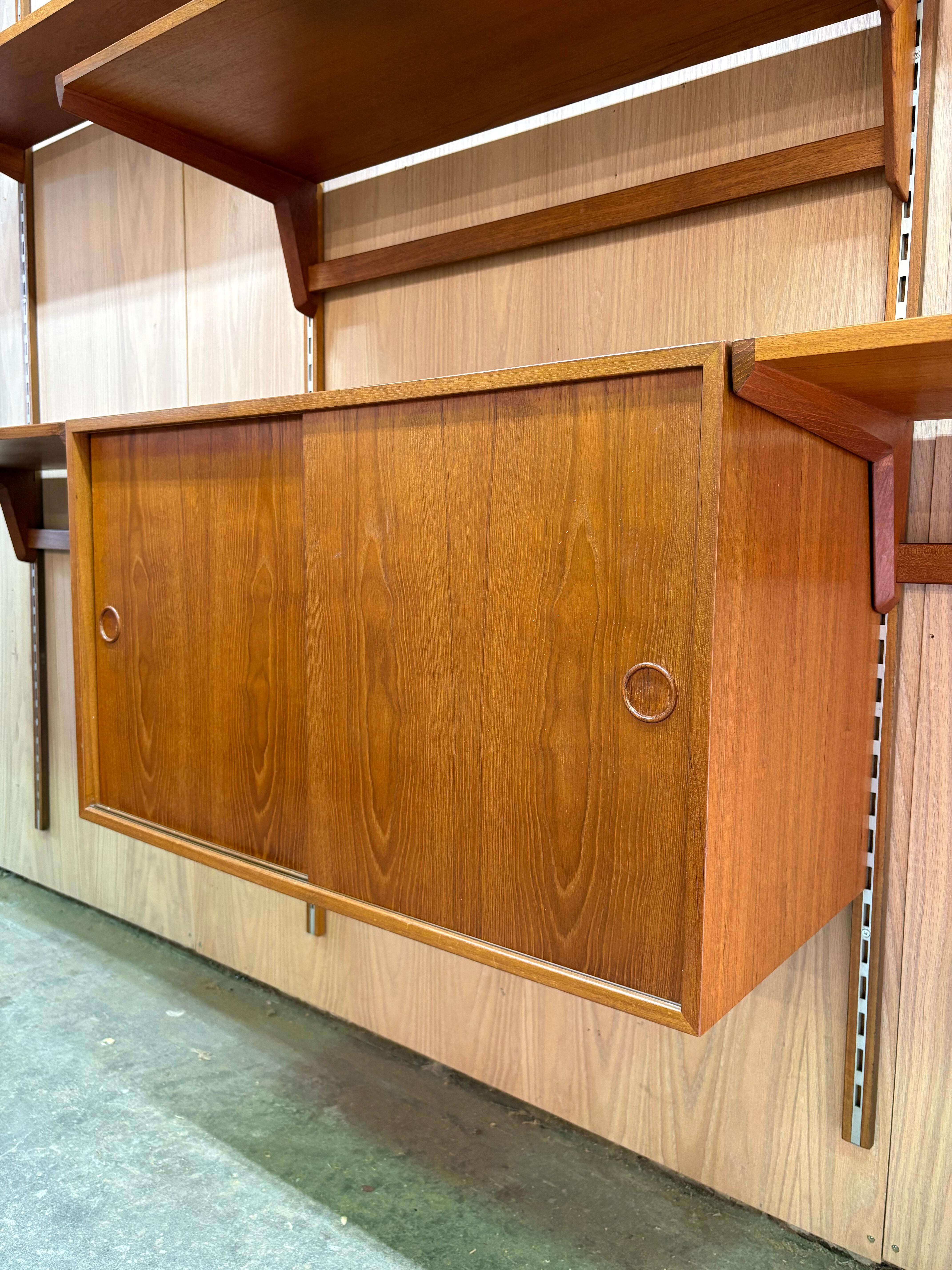 1960s Danish Teak Modular Wall System by Kai Kristiansen for FM Møbler For Sale 2