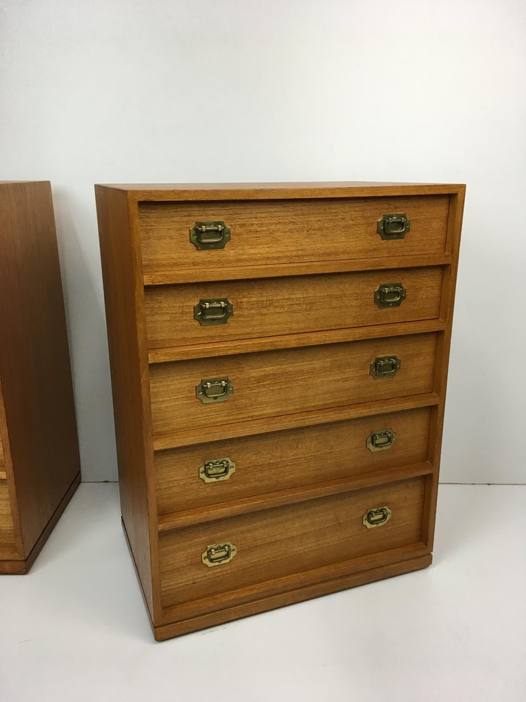 1960s Danish Teak Nightstands Chests Dressers By Henning Korch