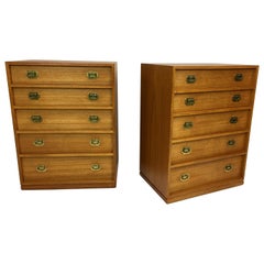 Used 1960s Danish Teak Nightstands / Chests / Dressers by Henning Korch 