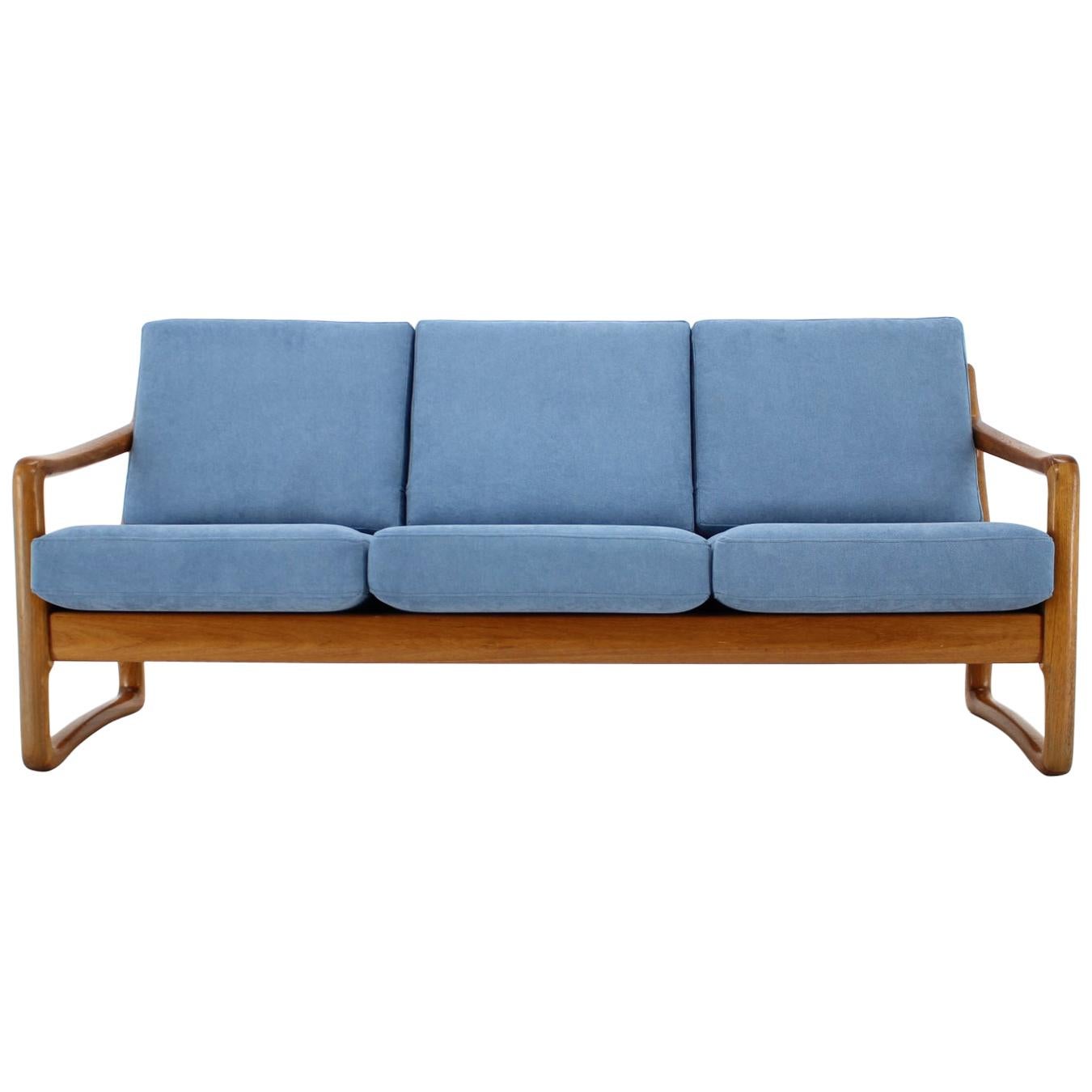 1960s Danish Teak Organic 3-Seat Sofa