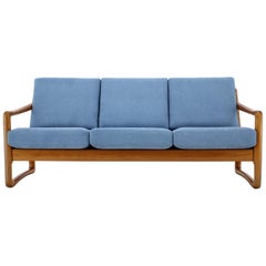 1960s Danish Teak Organic 3-Seat Sofa