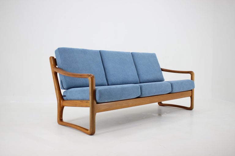 Mid-Century Modern 1960s Danish Teak Organic 3-Seat Sofa