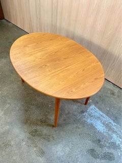 1960s Danish Teak Oval Dining Table by Børge Mogensen
