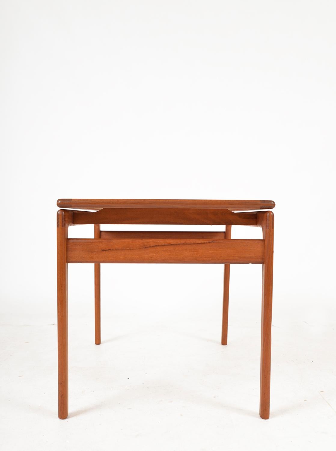 1960s Danish Teak Rectangular Floating Coffee Side Table by Trioh Mobler Denmark 1