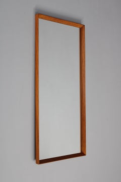 1960s Danish Teak Rectangular Mirror by J. Holmer-Hansen
