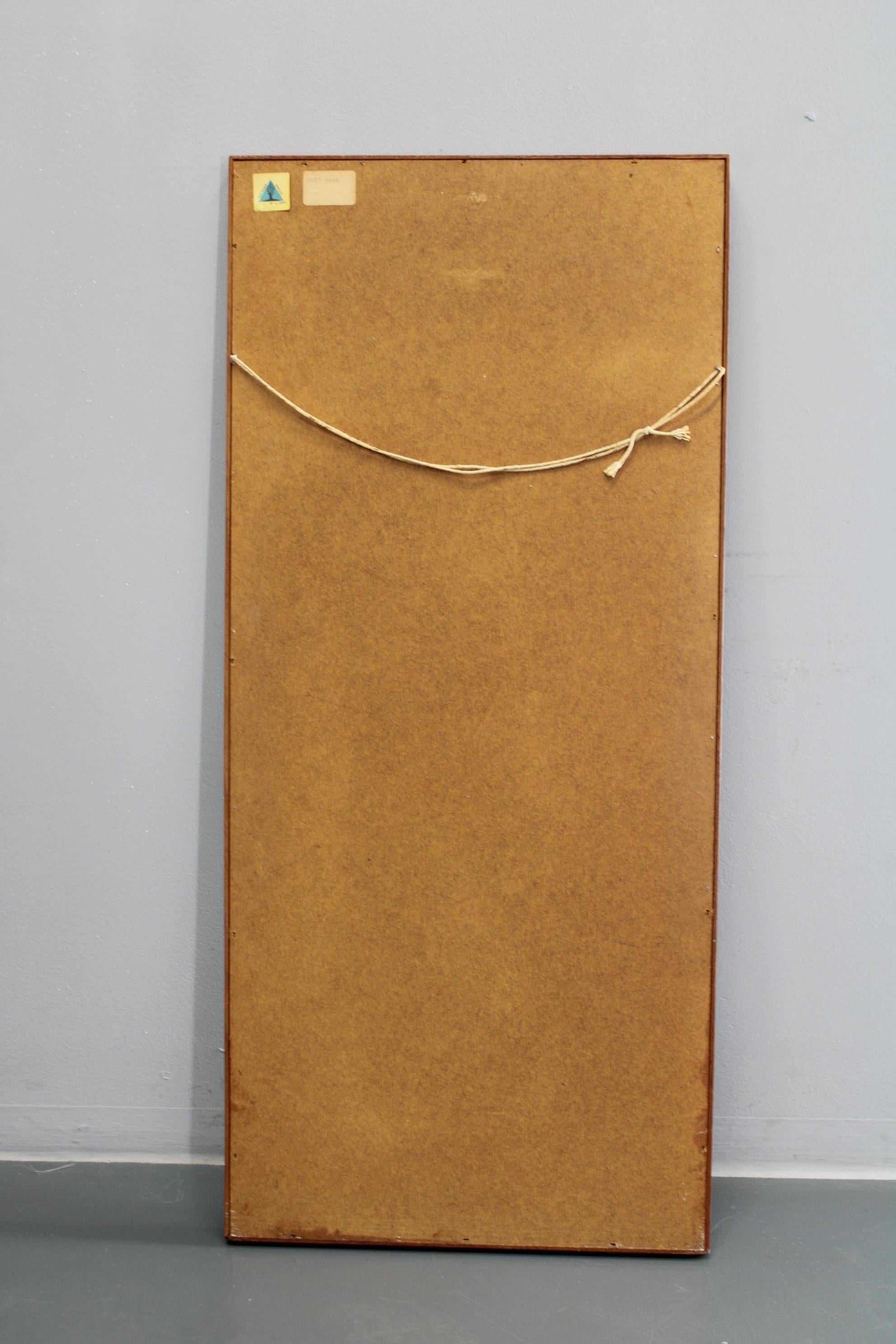 1960s Danish Teak Rectangular Mirror by J. Holmer-Hansen For Sale 2