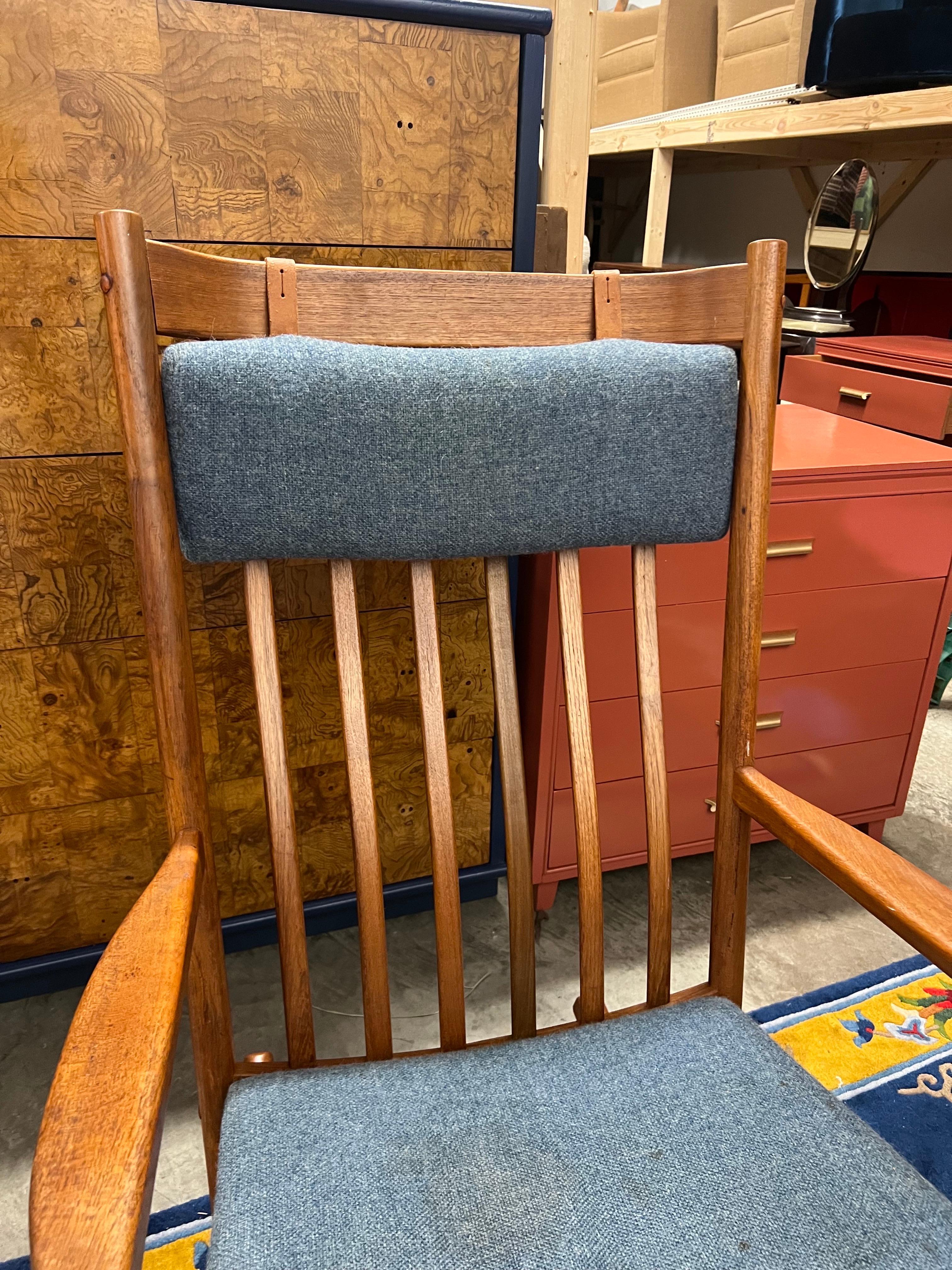 Scandinavian Modern 1960s Danish Teak Rocking Chair Hans Wegner for Tarm Stole
