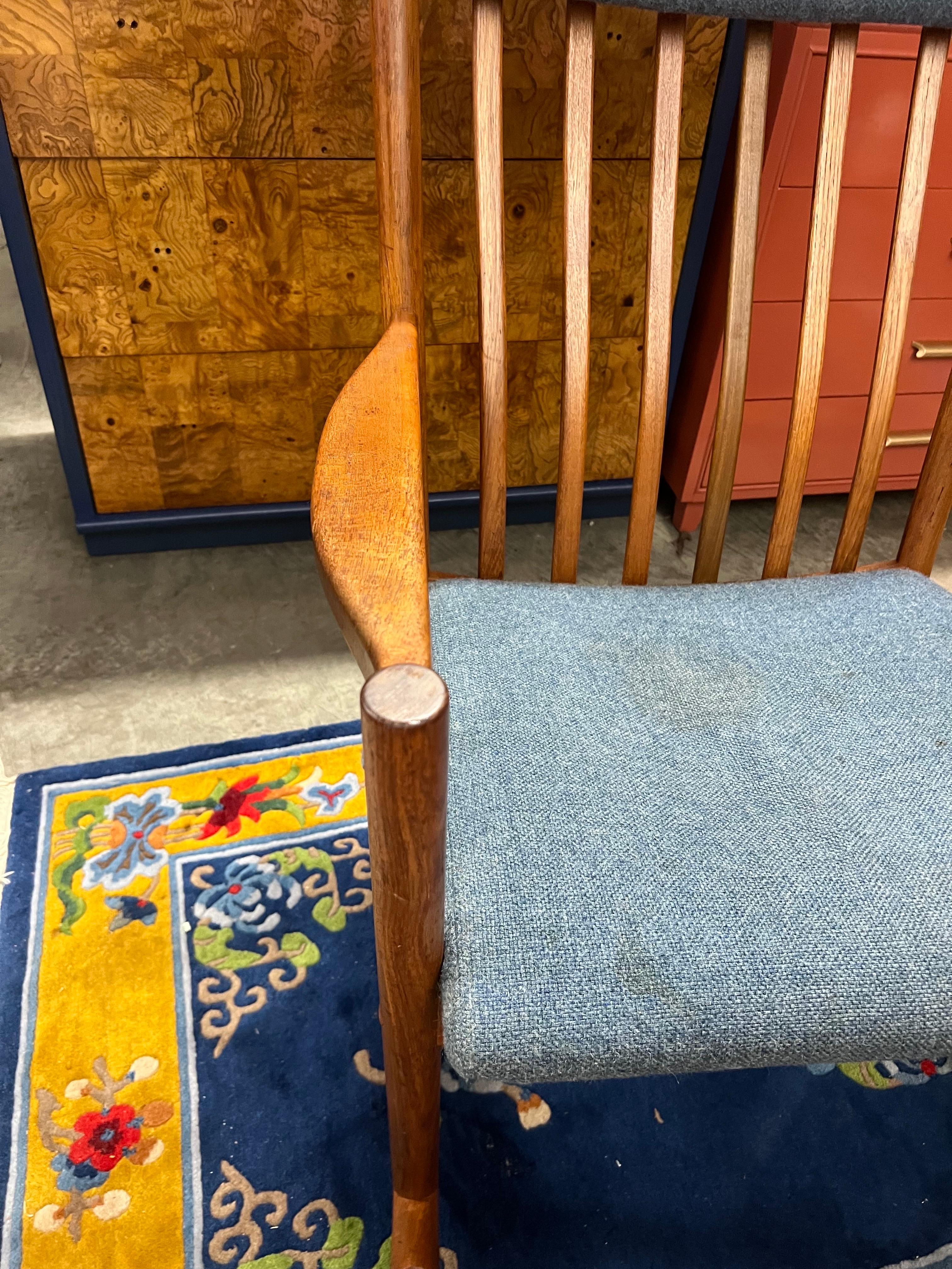1960s Danish Teak Rocking Chair Hans Wegner for Tarm Stole In Good Condition In Charleston, SC