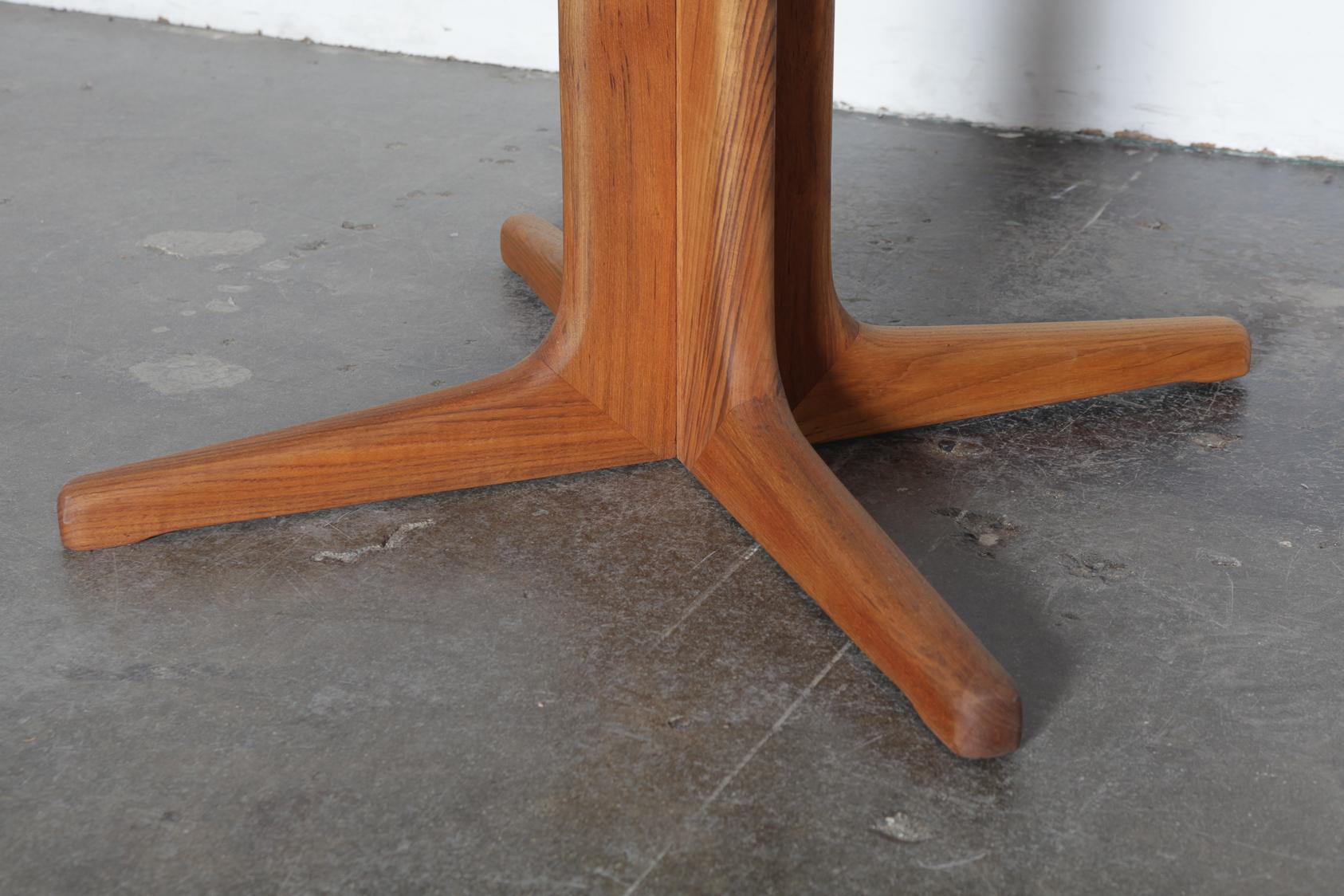 Mid-20th Century 1960s Danish Teak Round Pedestal Dining Table