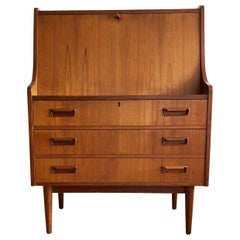 Vintage 1960s Danish Teak Secretary Desk by Arne Vodder/Sibast for Maurice Villency