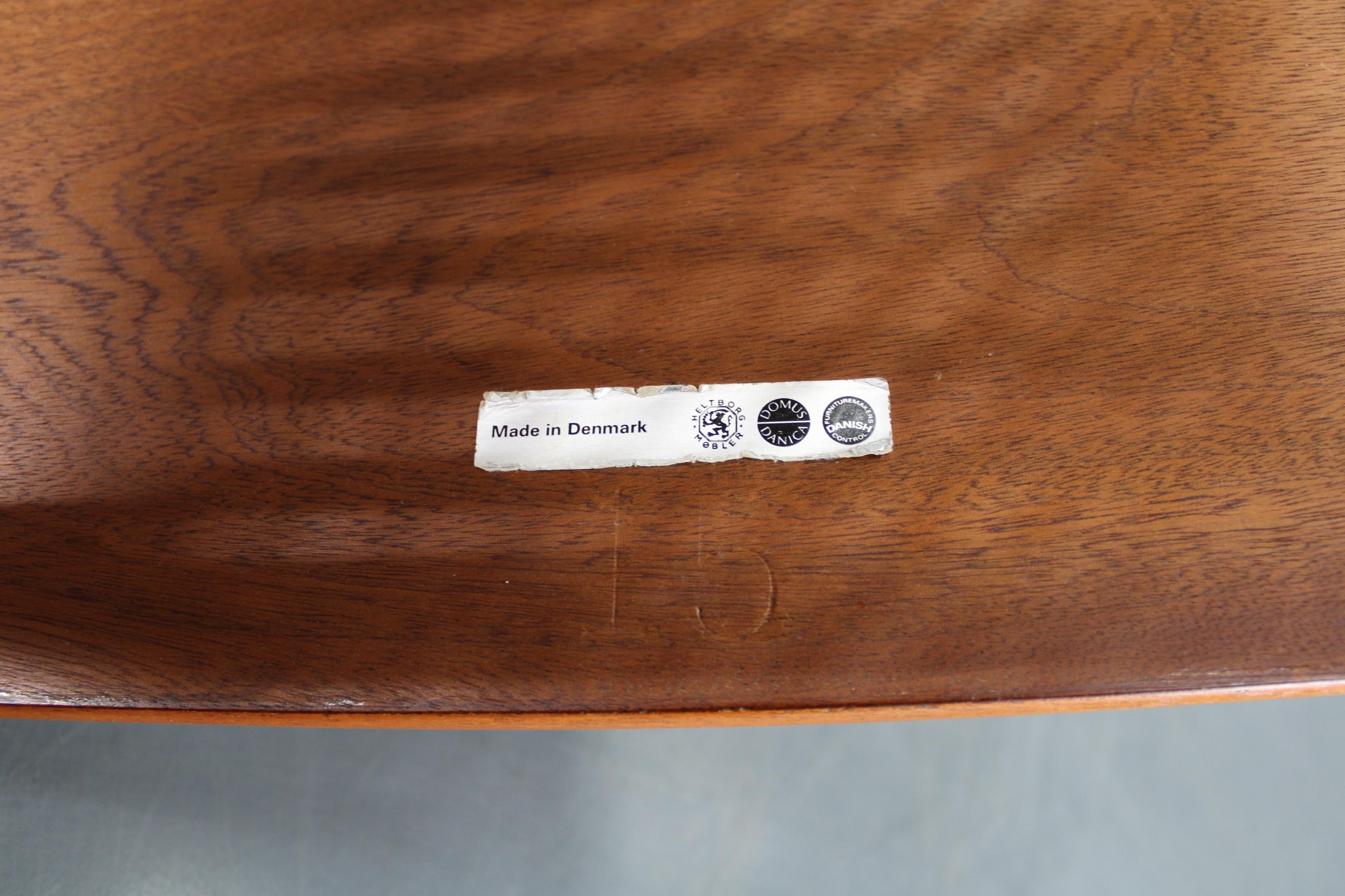 Wood 1960s Danish Teak Side Table by Heltborg Mobler For Sale