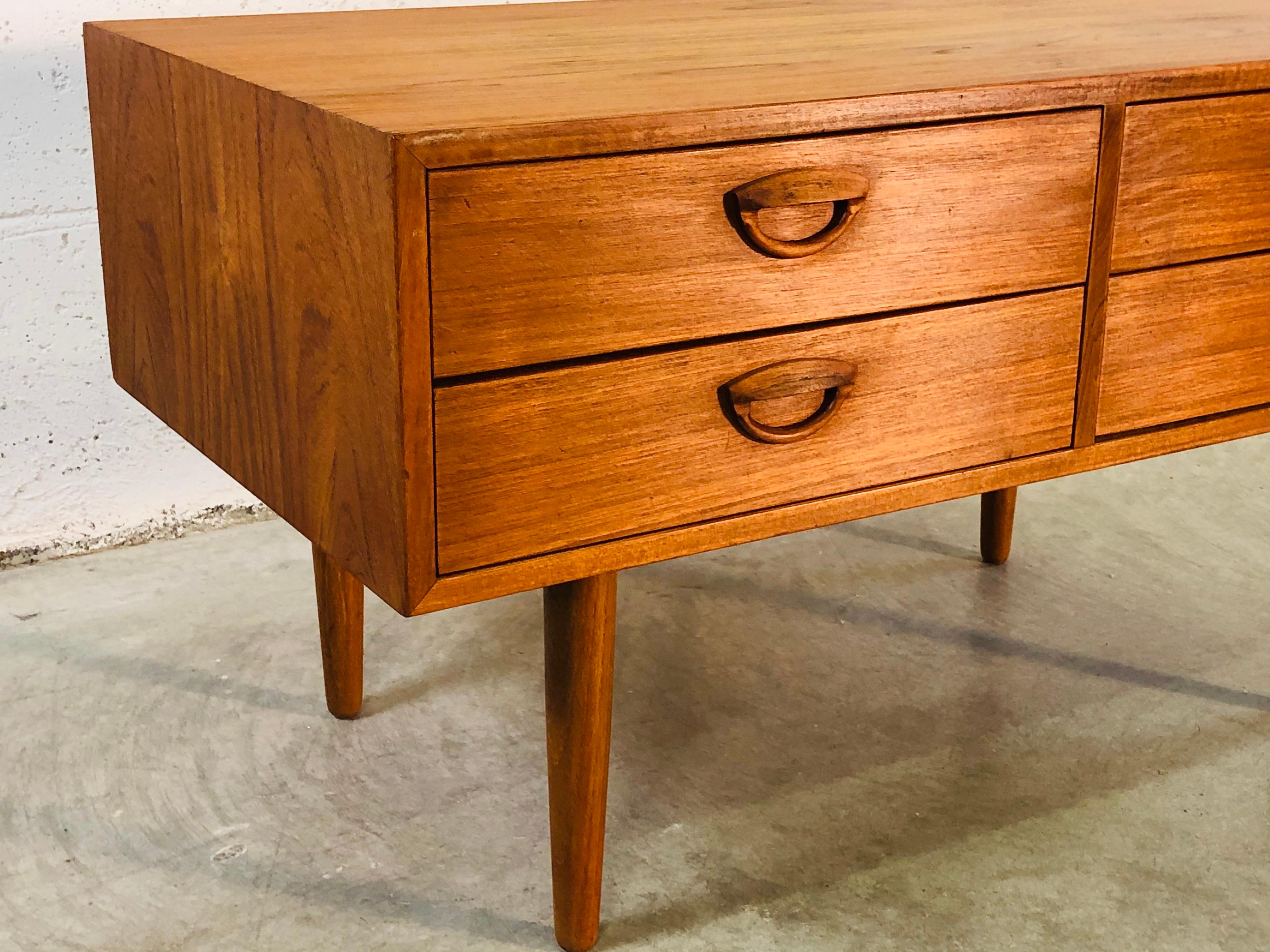1960s Danish Teak Storage Cabinet In Good Condition For Sale In Amherst, NH