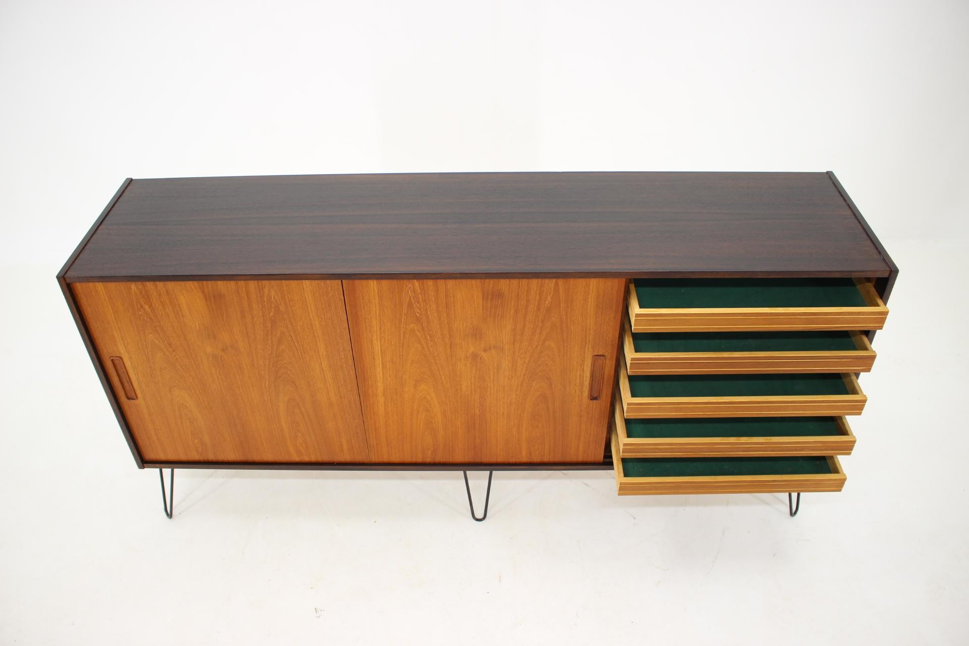 Iron 1960s Danish Teak Upcycled Sideboard