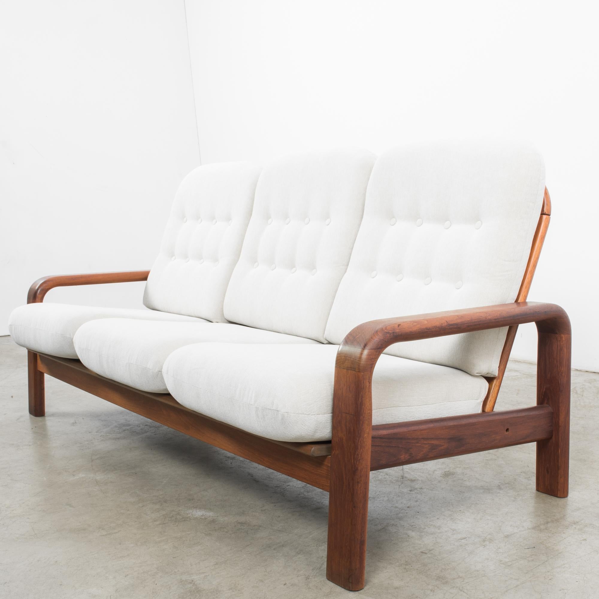 20th Century 1960s Danish Teak Upholstered Sofa