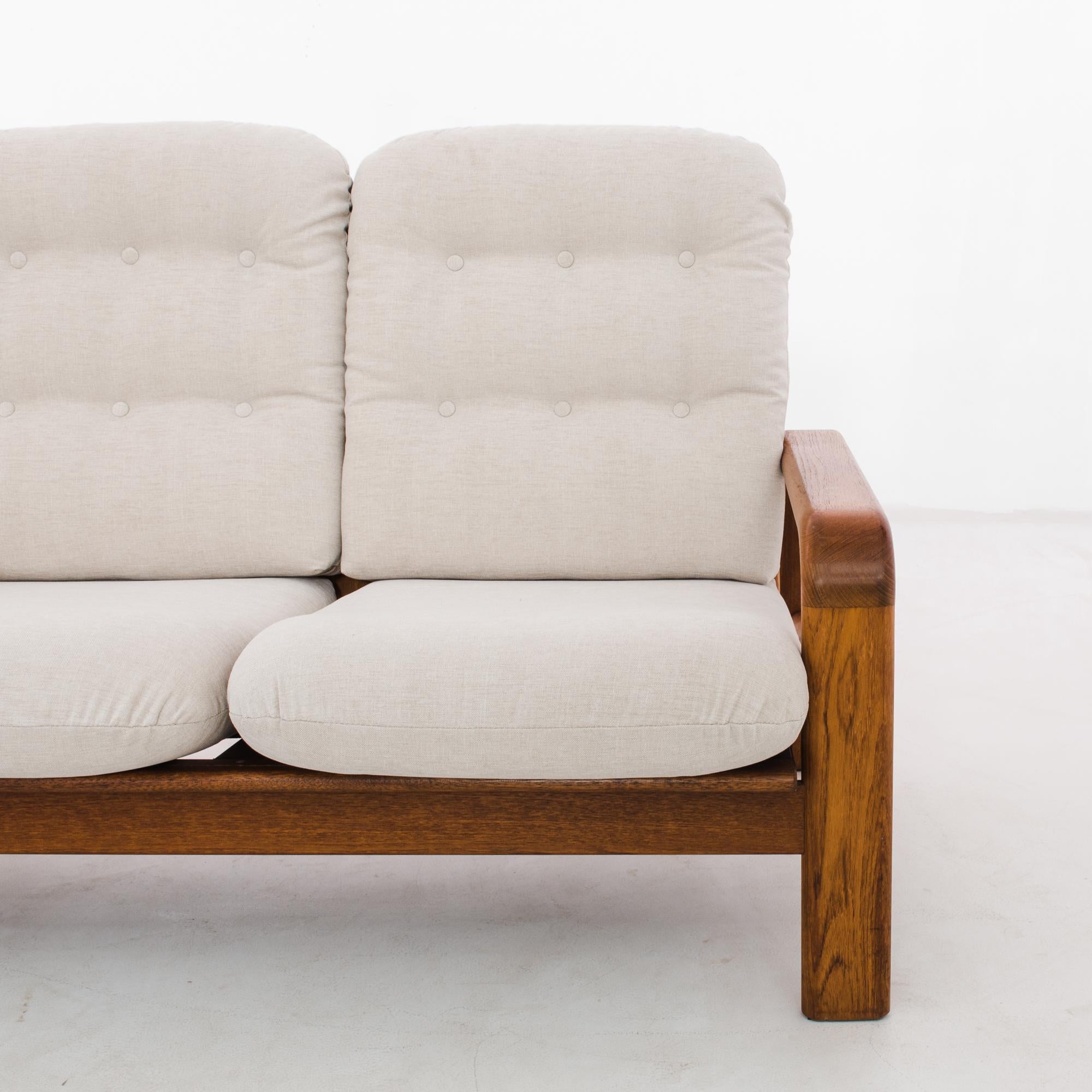 1960s Danish Teak Upholstered Sofa 1