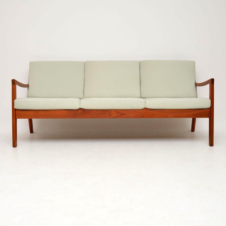 1960s Danish Teak Vintage 3Seat Sofa by Ole Wanscher For Sale at 1stdibs