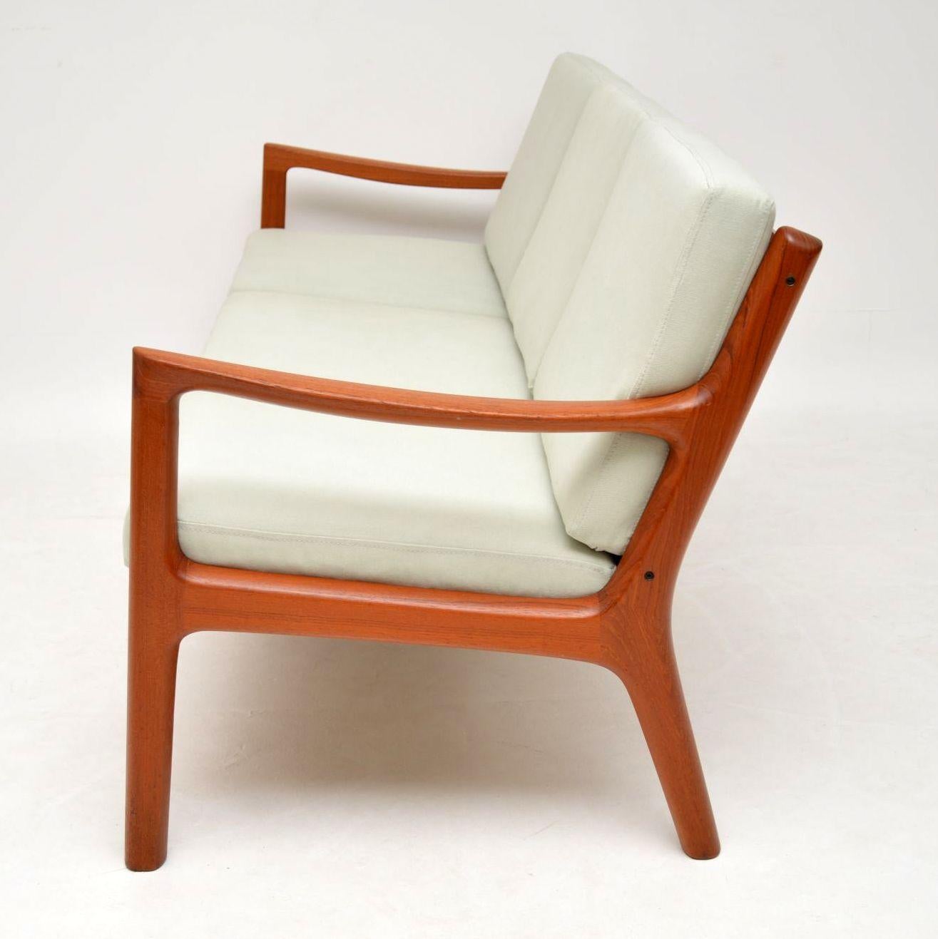 20th Century 1960s Danish Teak Vintage 3-Seat Sofa by Ole Wanscher