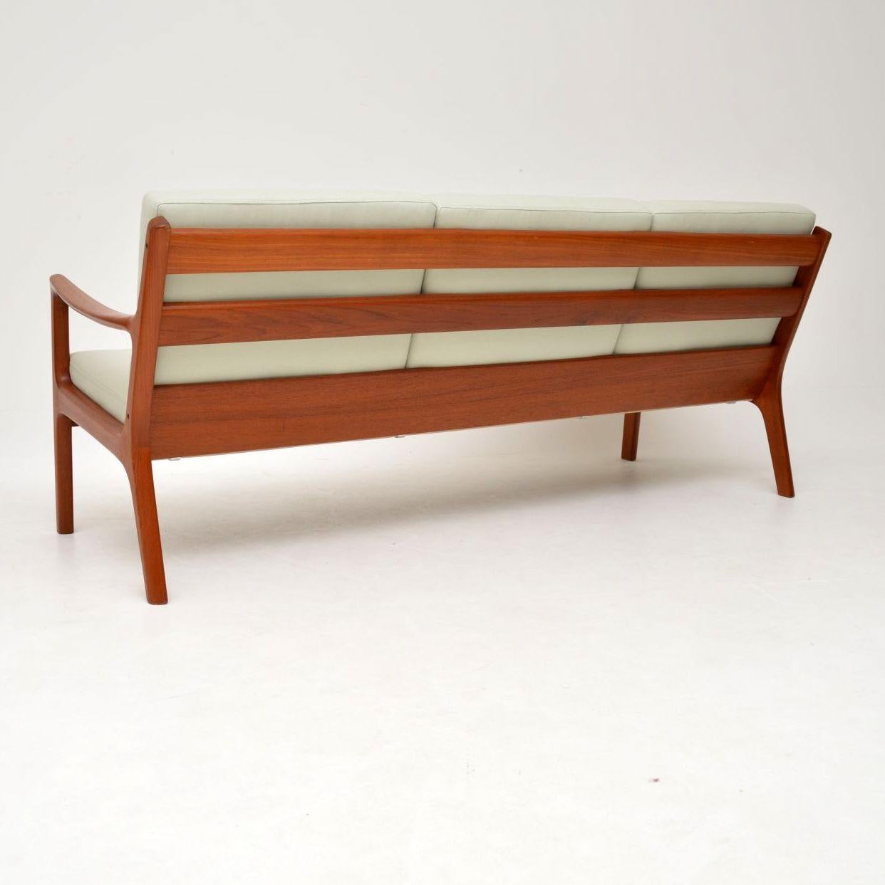 1960s Danish Teak Vintage 3-Seat Sofa by Ole Wanscher 1