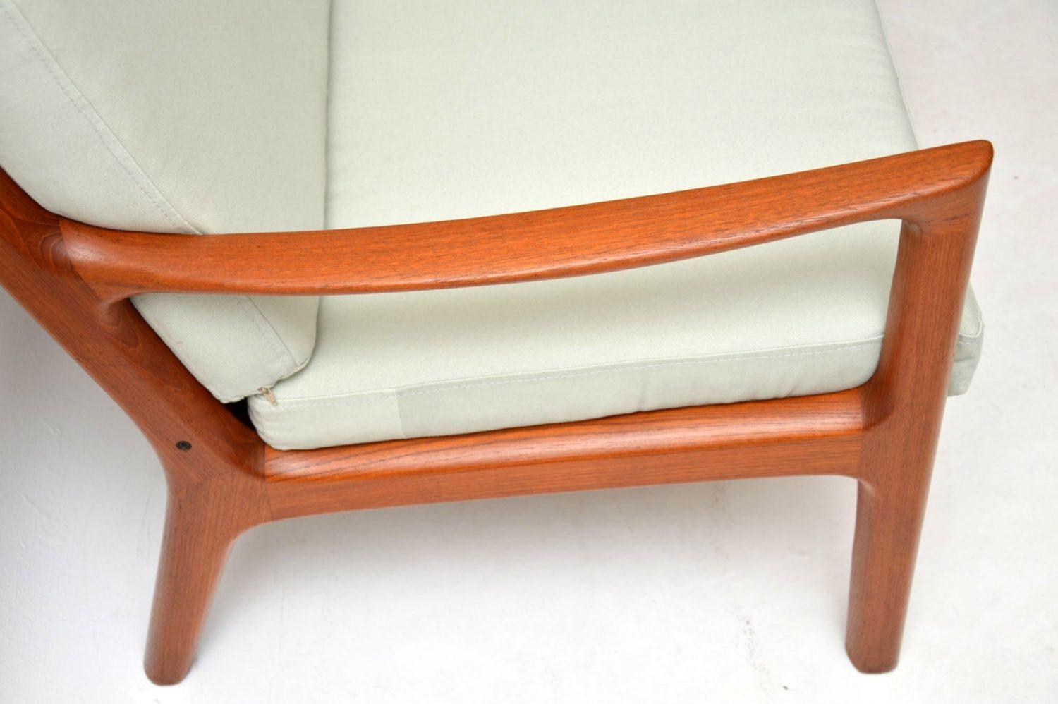 1960s Danish Teak Vintage 3-Seat Sofa by Ole Wanscher 2