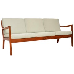 1960s Danish Teak Vintage 3-Seat Sofa by Ole Wanscher