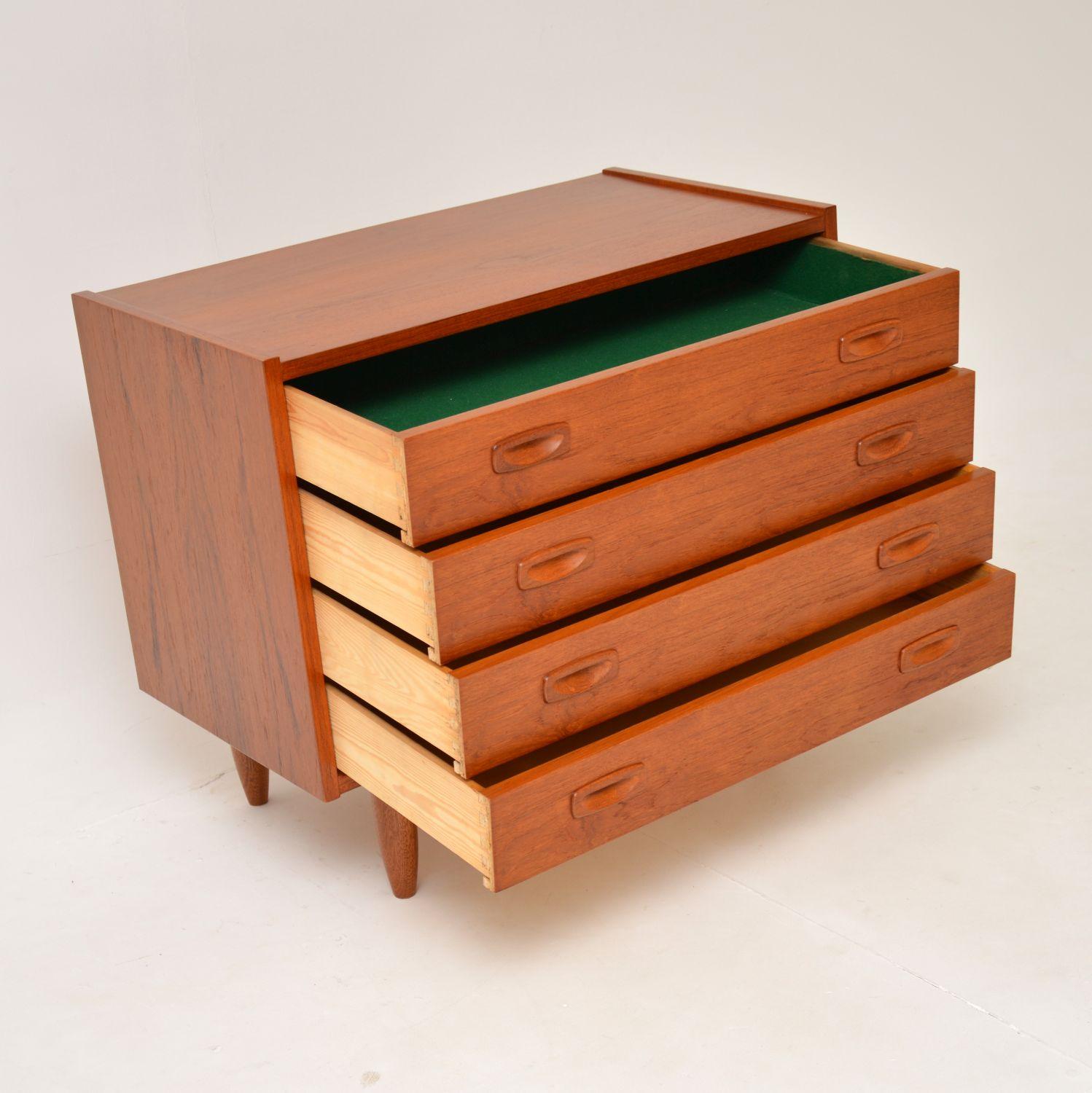 Mid-20th Century 1960's Danish Teak Vintage Chest of Drawers