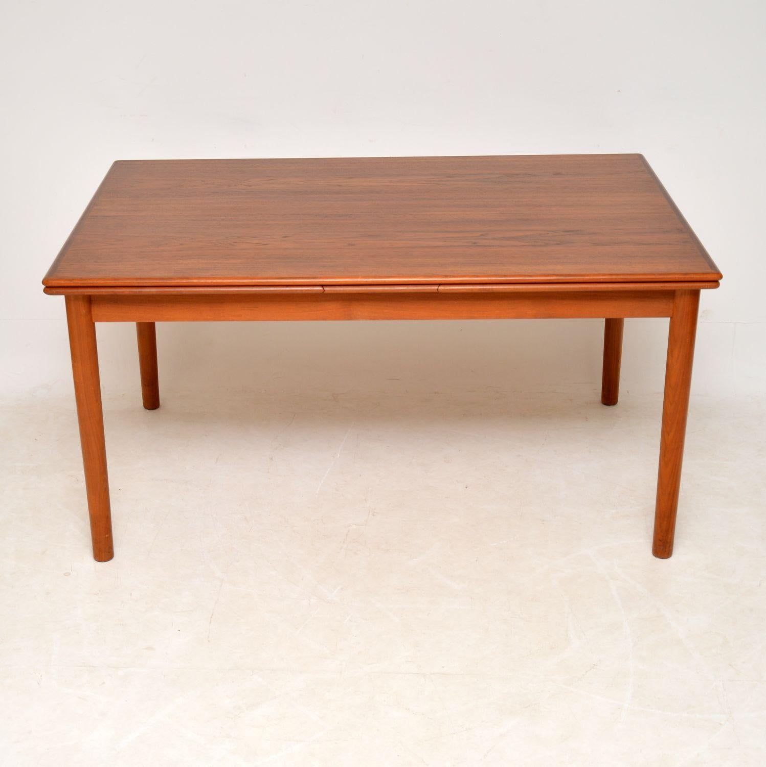 Mid-Century Modern 1960s Danish Teak Vintage Dining Table